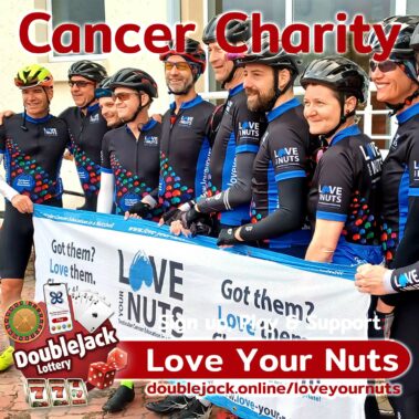 doublejack supports  "Love Your Nuts" Foundation - Cancer Charity
